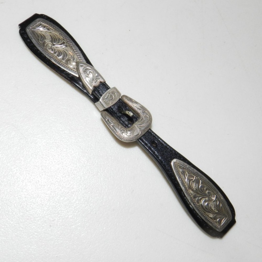 STERLING SILVER 925 BC MEXICO WATCH STRAP 12.5 MM BLACK